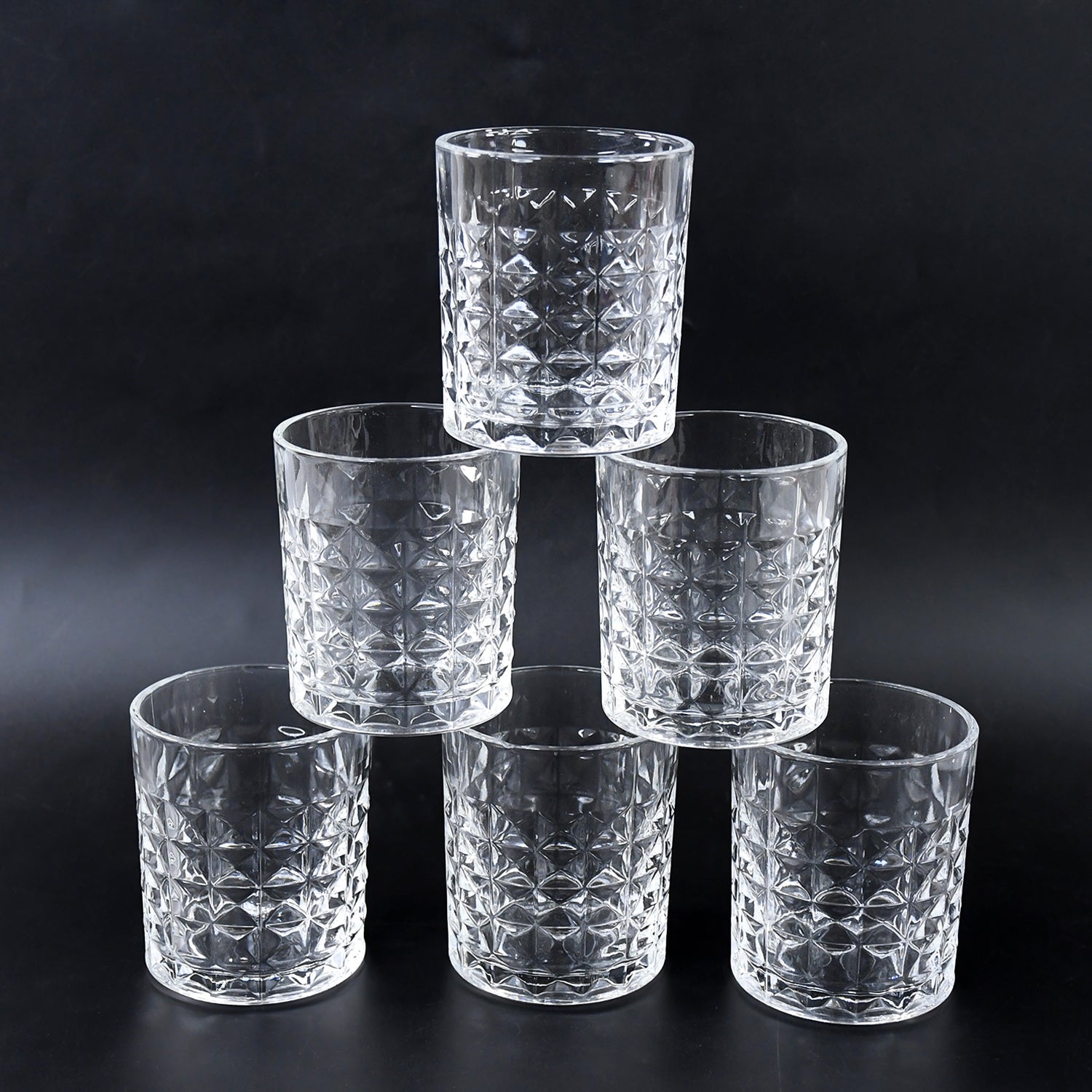 Premium Crystal-style Glass Tumbler Set (6 Pc 210 Ml)