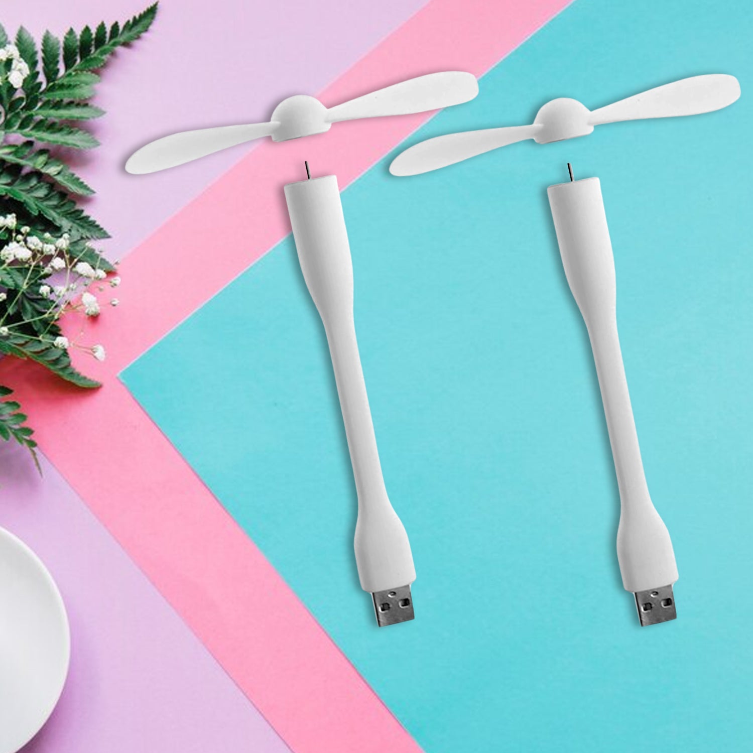 Portable Mini Usb Fan Usb Ligh Usb 3 Hub Port Combo