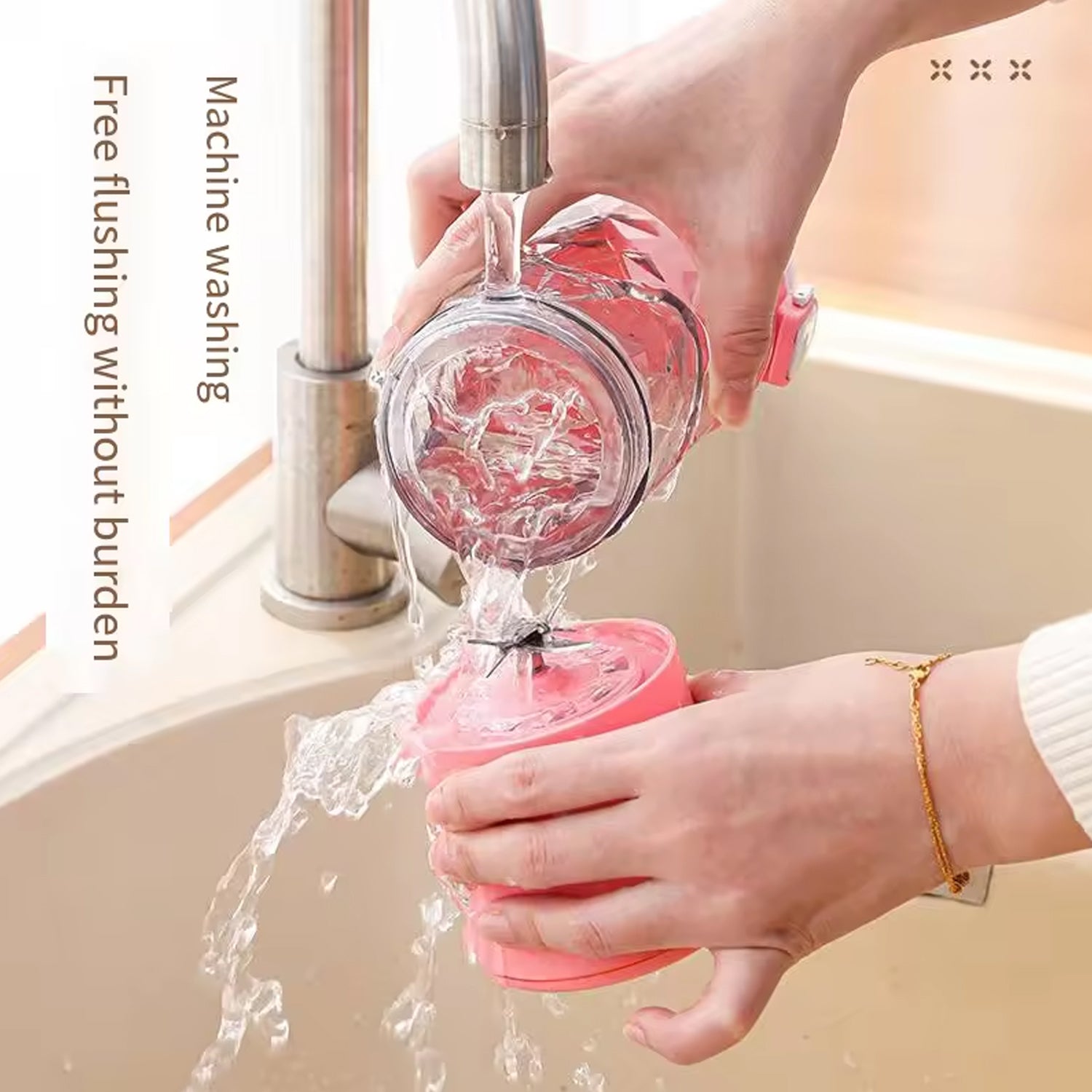 Eletric Crusher Juicer With Multicolor Light 8 Blades (600 Ml Multicolor)