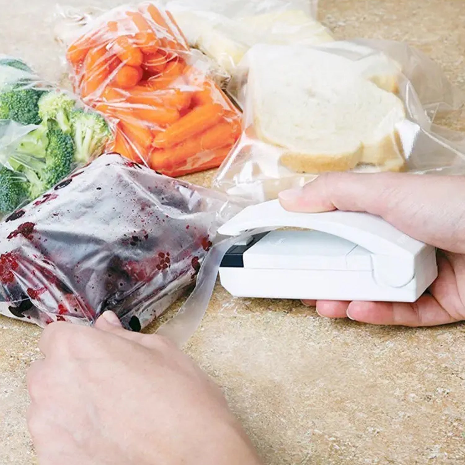 7675a Multifunctional Household Mini Portable Super Sealer Handy Plastic Bag Sealer Sealing Machine