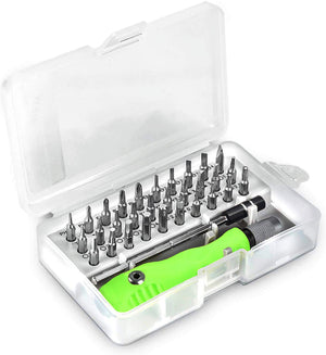 1557 32 In 1 Mini Screwdriver Bits Set With Magnetic Flexible Extension Rod