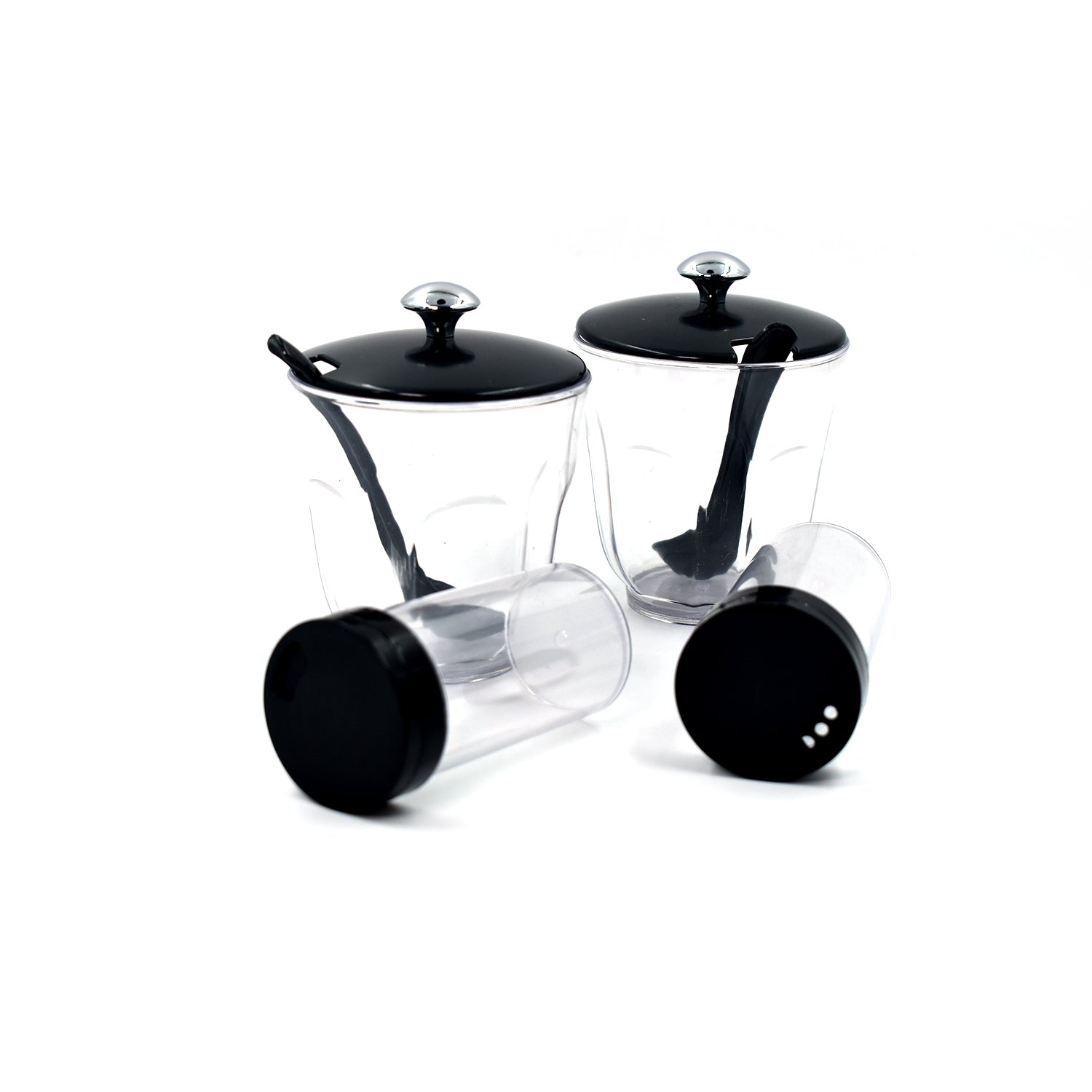 8122 Ganesh Rendy Condiment Set For Kitchen Transparent Jar For Easy To Access Spice 1 Piece Spice Set (Plastic)