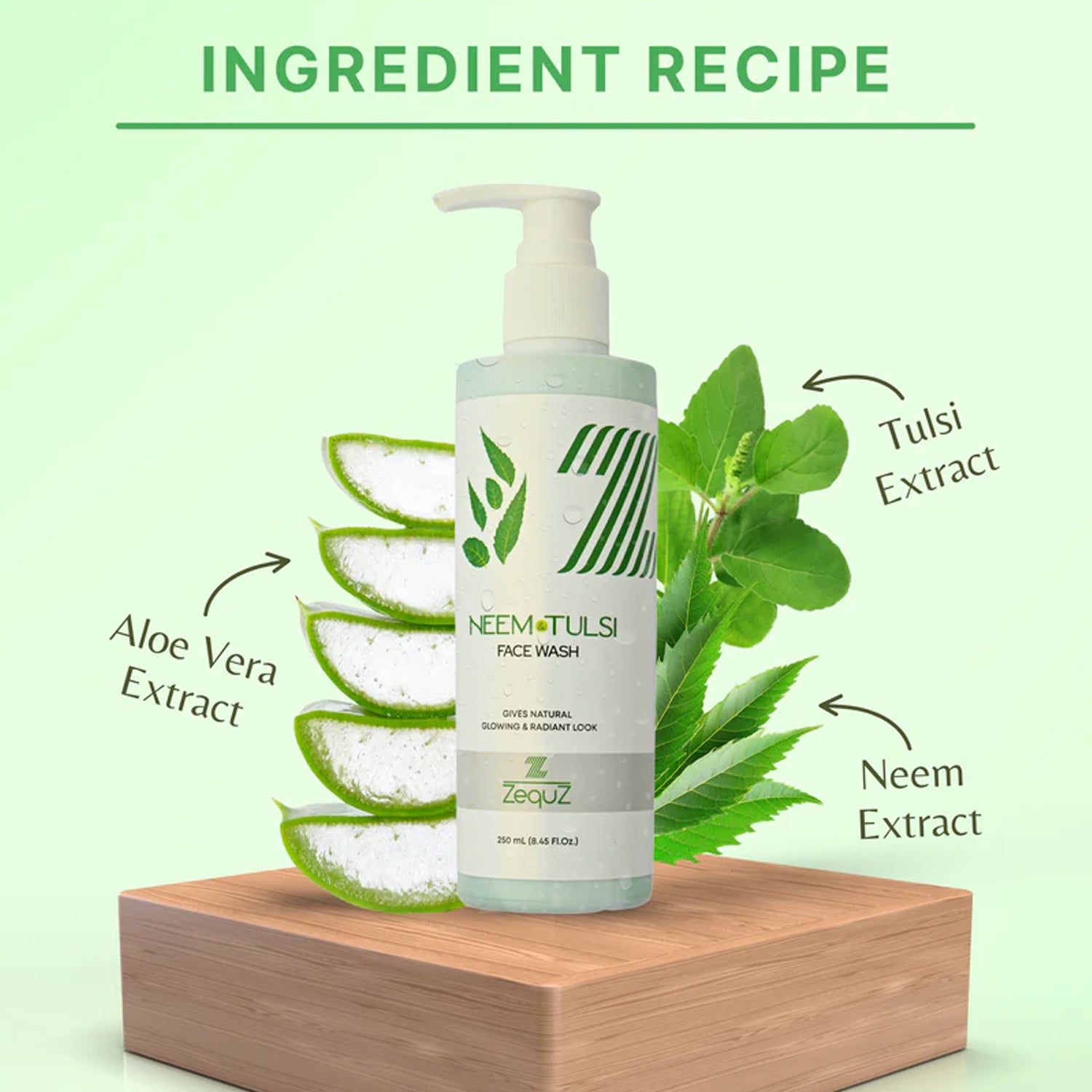 Zequz Neem Tulsi Face Wash - (1 Pc 250 Ml)