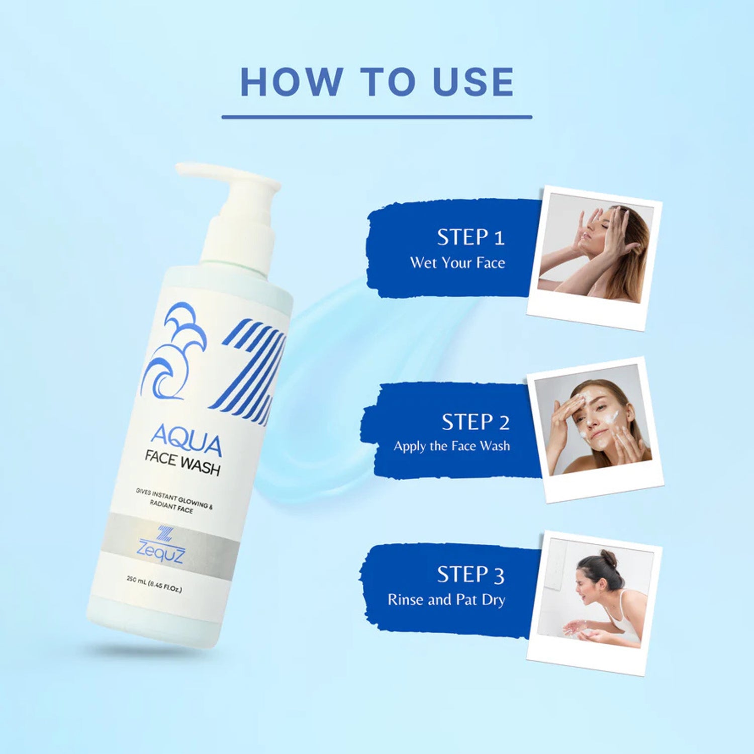 Zequz Hydrating Aqua Face Wash - (1 Pc 250 Ml)