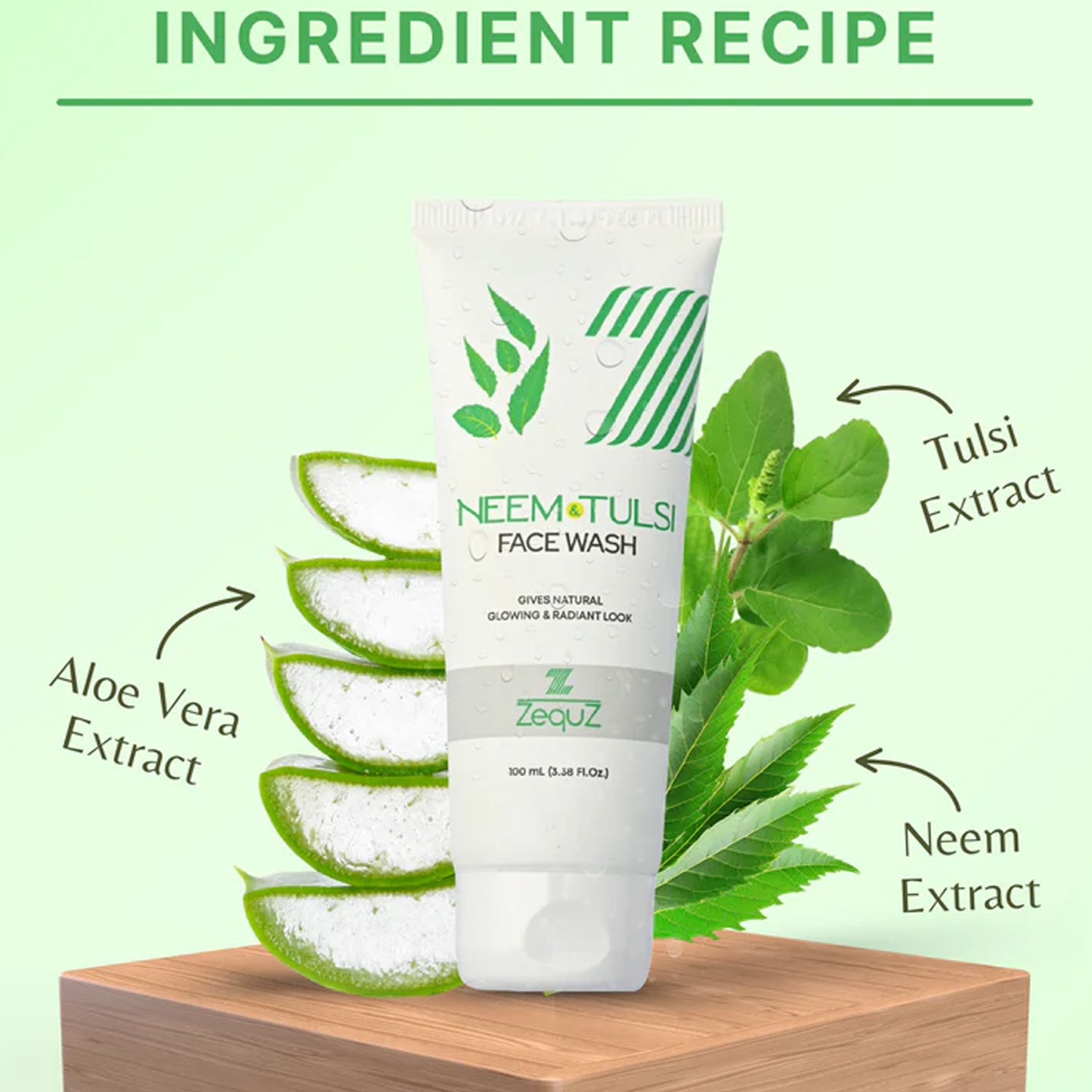 Zequz Neem Tulsi Face Wash - (1 Pc 100 Ml)