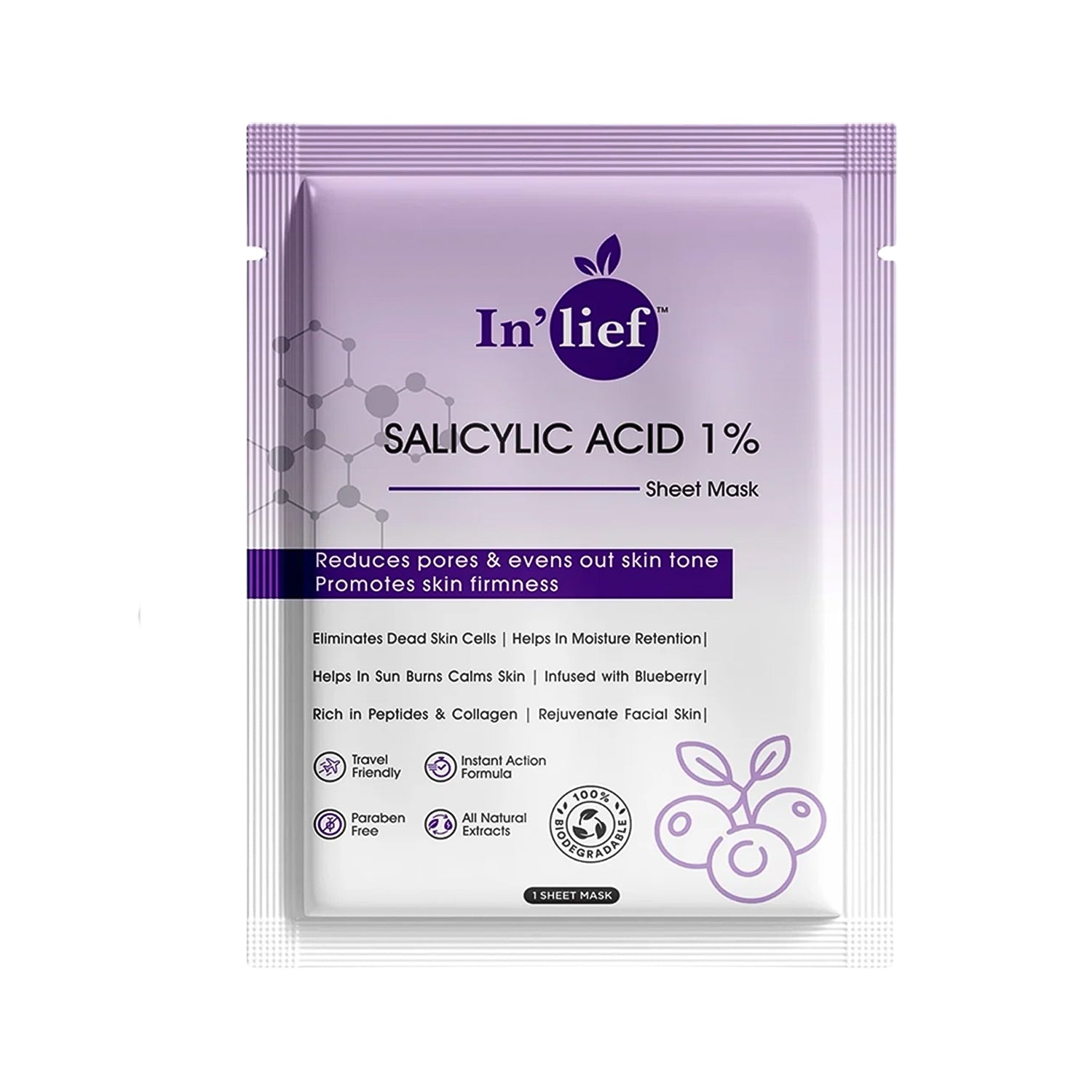 Inlief Salicylic Acid 1 Clarifying Pore-refining Facial Sheet Mask (1 Pc)
