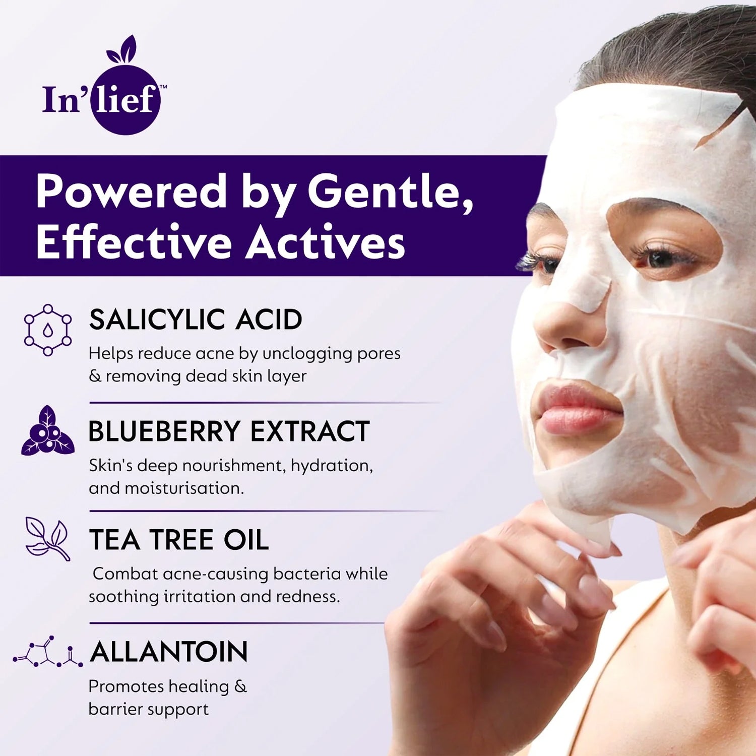 Inlief Salicylic Acid 1 Clarifying Pore-refining Facial Sheet Mask (1 Pc)