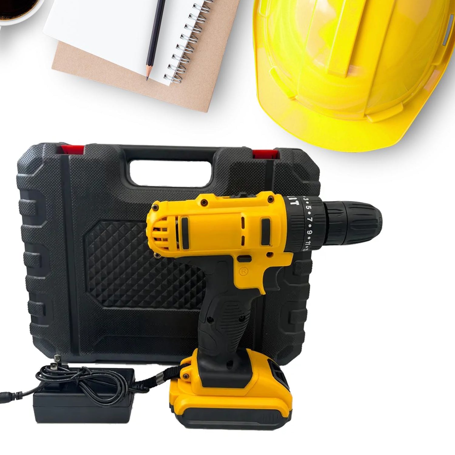 21 V Lithium Double Battery Cordless Drill Set (29 Pcs Set)