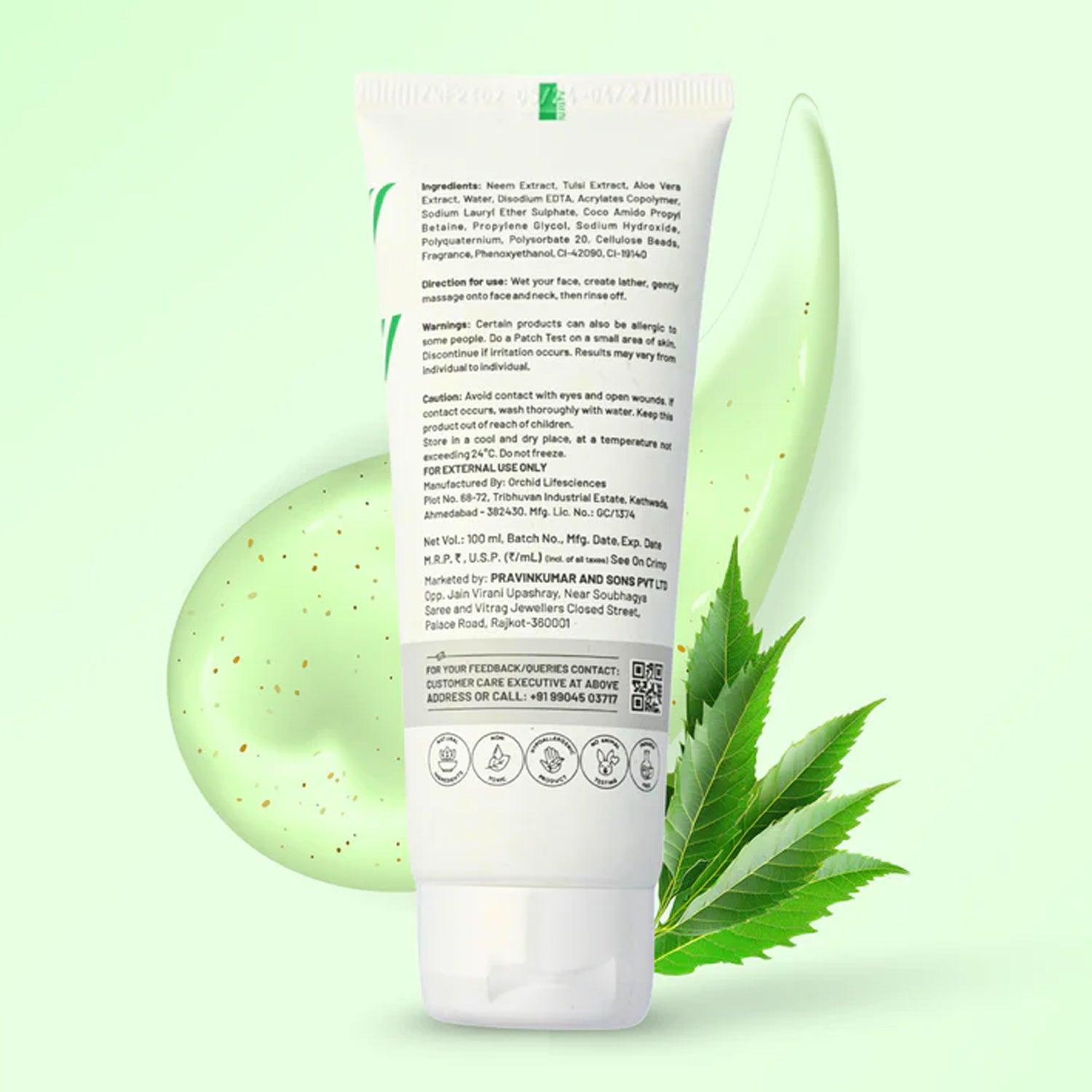 Zequz Neem Tulsi Face Wash - (1 Pc 100 Ml)