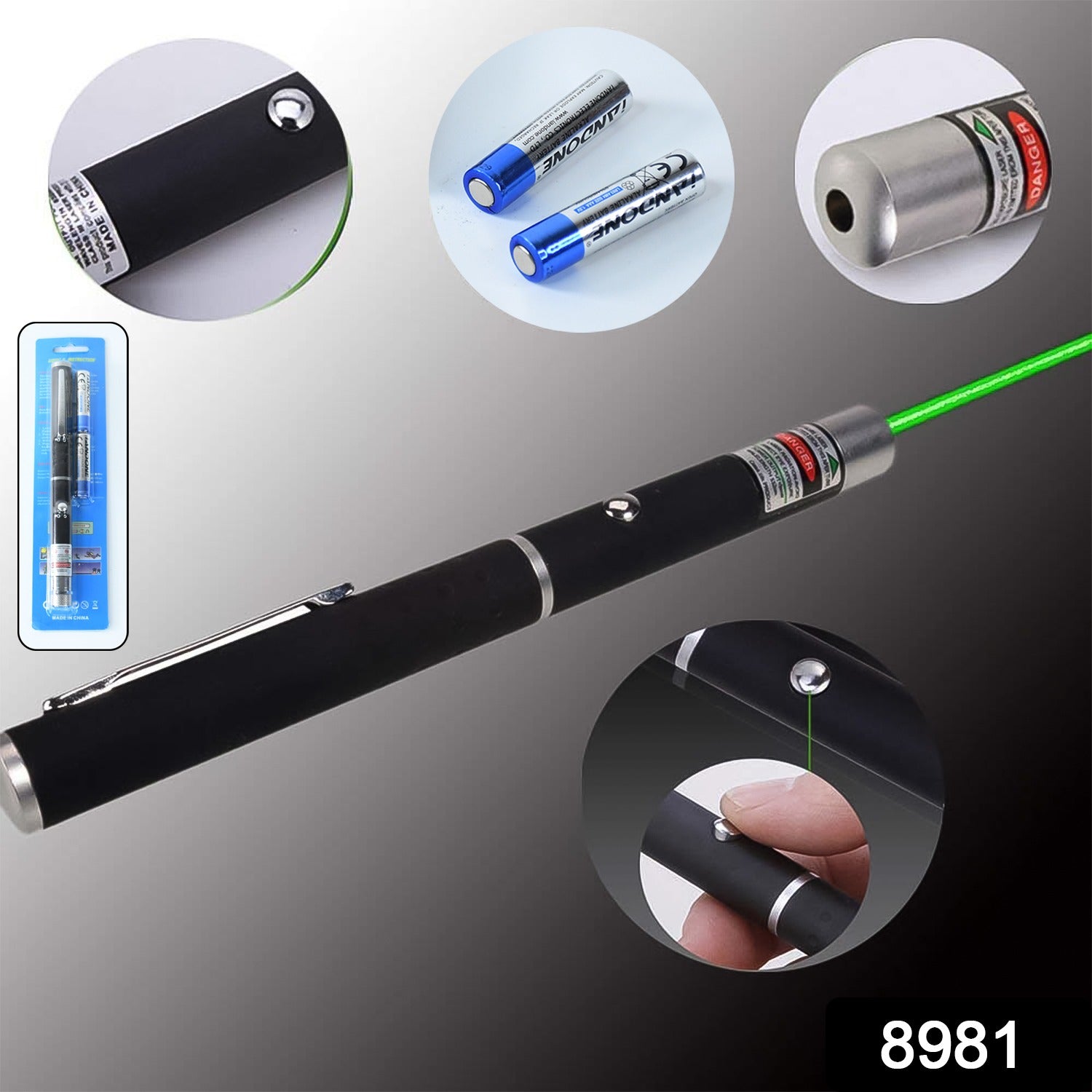 High-power Laser Pointer Pen With 2 Aa Batteries (1 Set)