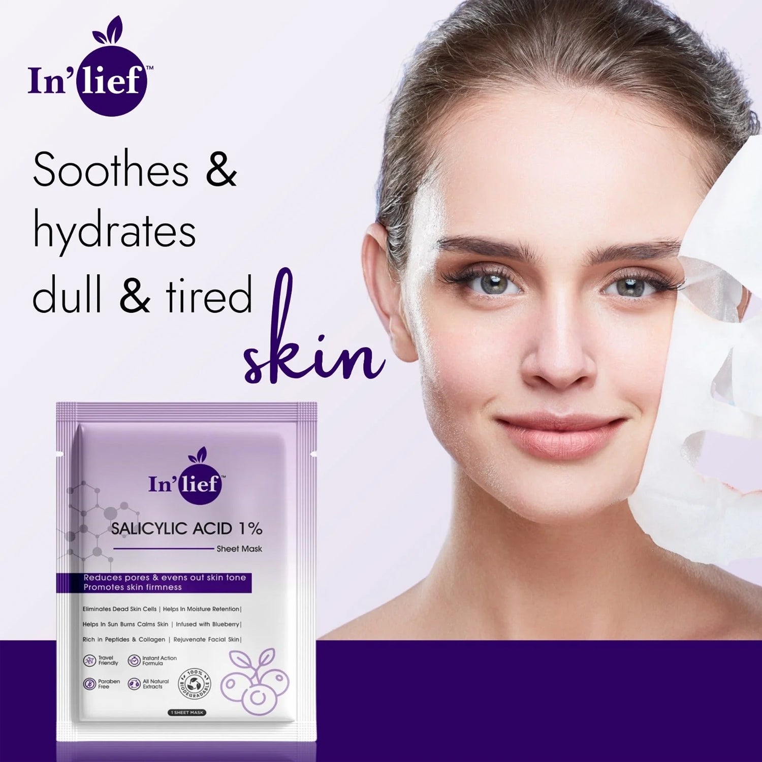 Inlief Salicylic Acid 1 Clarifying Pore-refining Facial Sheet Mask (1 Pc)