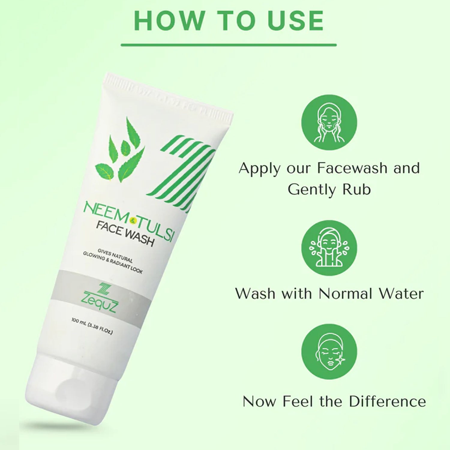 Zequz Neem Tulsi Face Wash - (1 Pc 100 Ml)