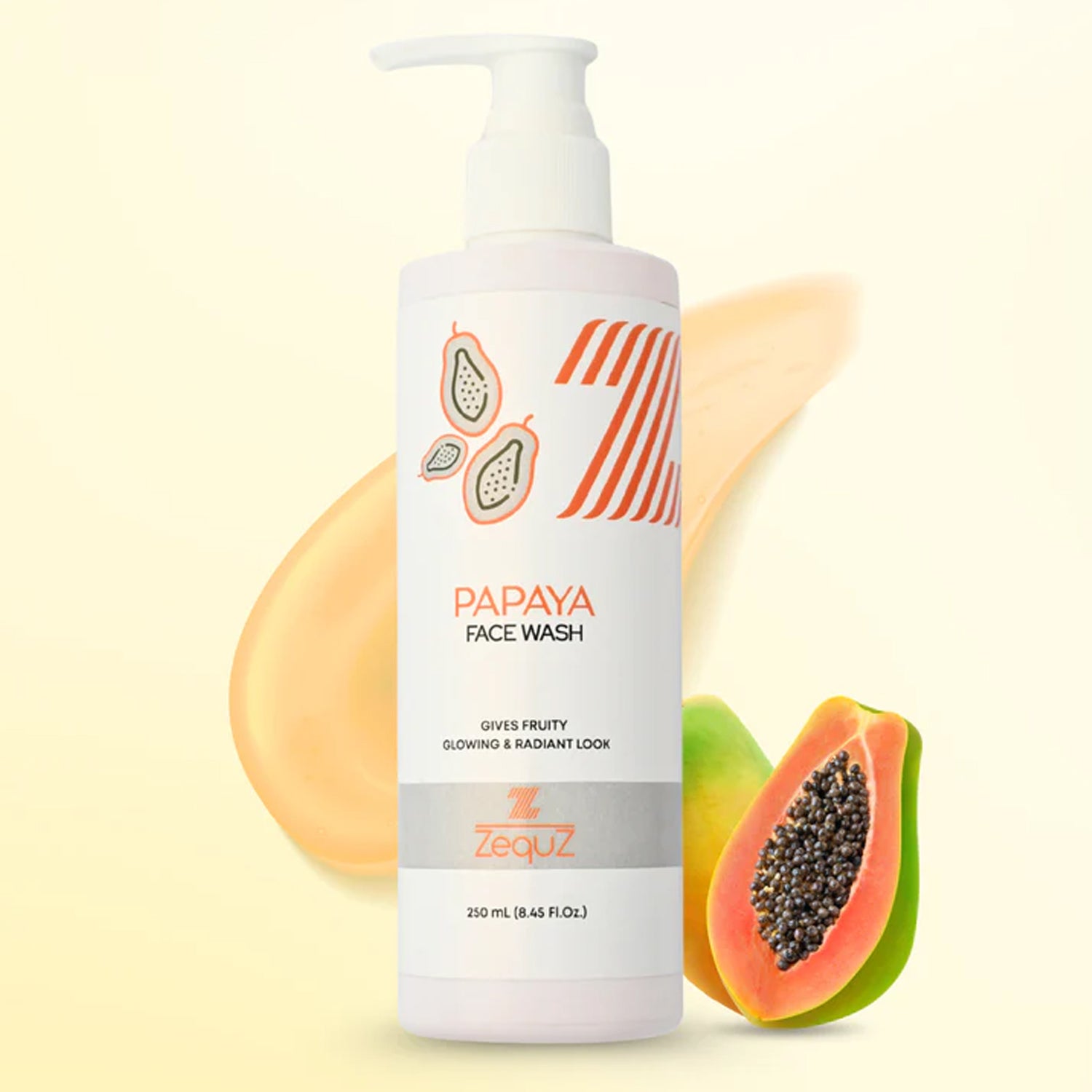 Zequz Papaya Face Wash - (1 Pc 250 Ml)