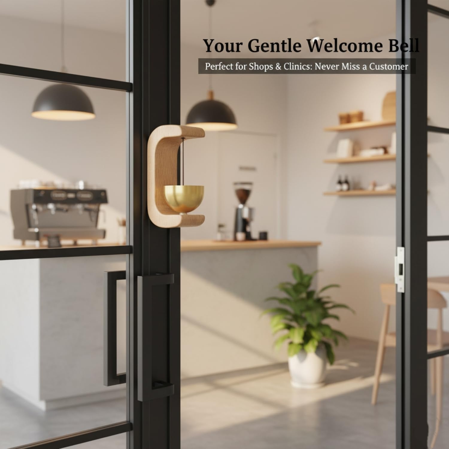 Zen Bell For Meditation With Wooden Stand (1 Pc)