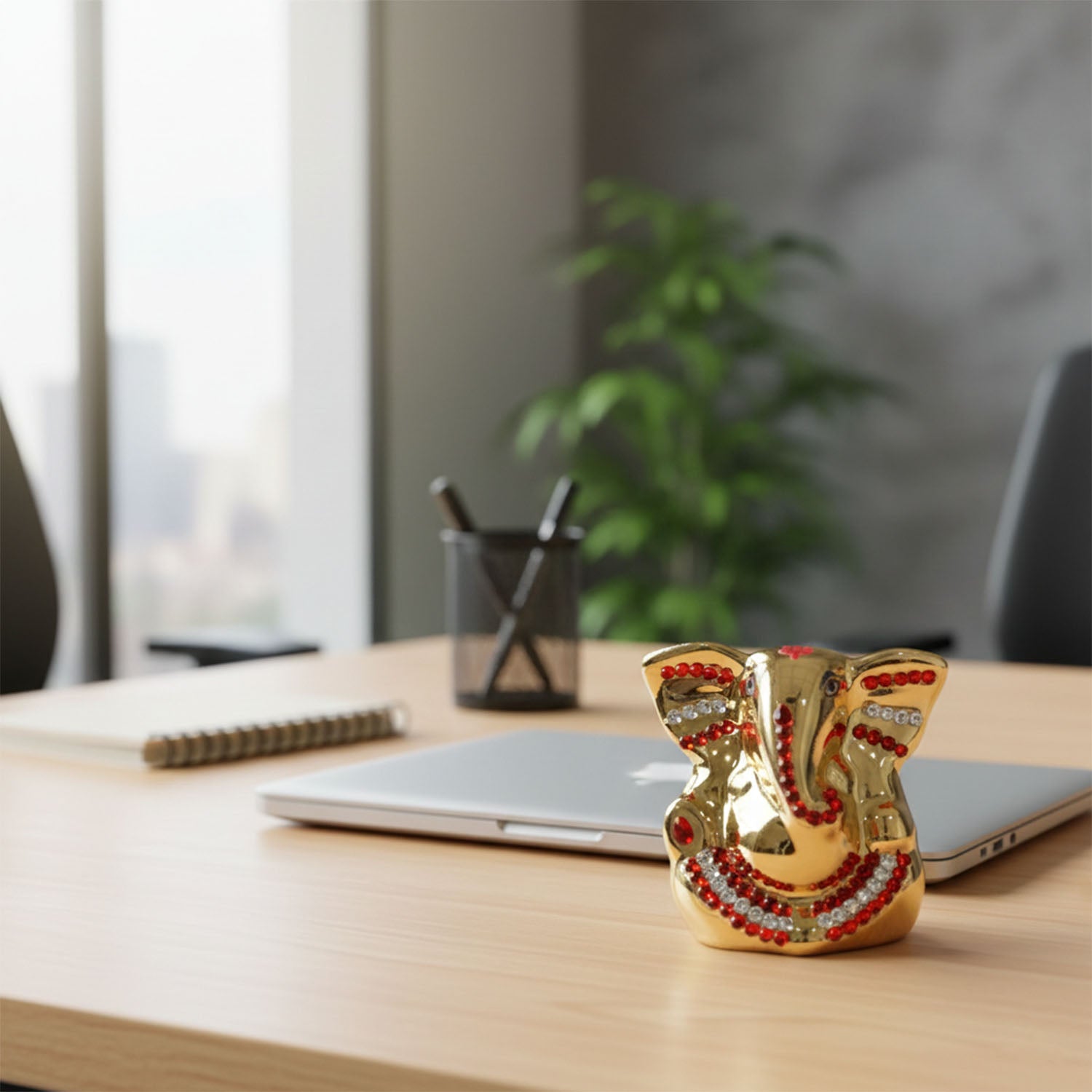 Golden Lord Ganesha Idol Decorative Showpiece (1 Pc)