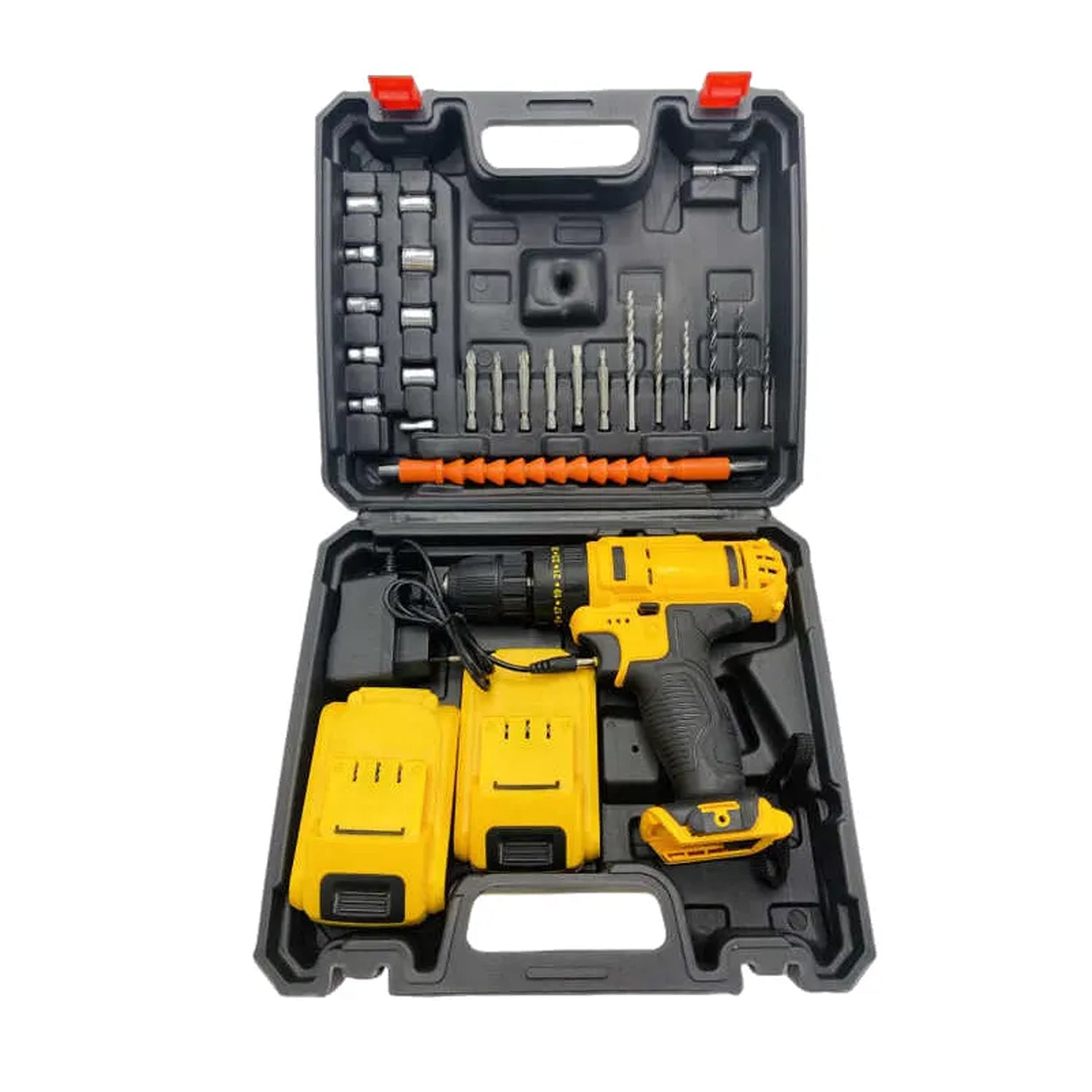 21 V Lithium Double Battery Cordless Drill Set (29 Pcs Set)